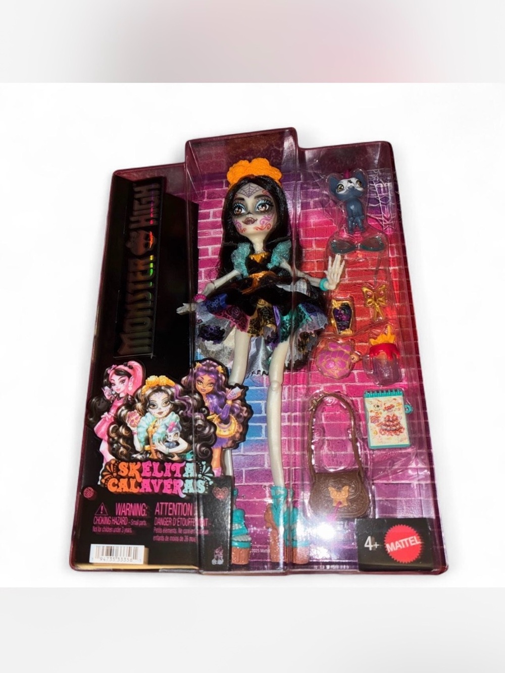 Mattel Monster High Skelita Calaveras Doll - Black, Teal, Purple, Orange Accents